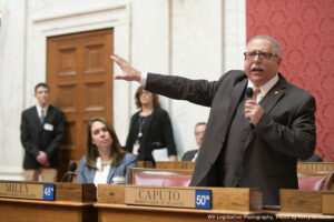 Delegate Mike Caputo seeks legislative immunity from misdemeanor battery charge for incident in House chamber